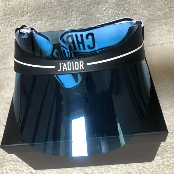 Christian Dior Black blue  Visor Christian Dior Blue Visor Sunglasses | eBay main image 3